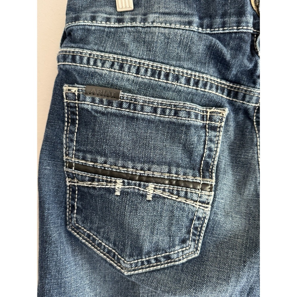 Ariat M7 Rocker Jeans Mens 32x34 Stretch Slim Fit Straight Coltrane Medium Wash - Picture 9 of 16